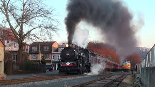 Central Railroad of New Jersey 113 steam train clip [upl. by Ahsinhoj]