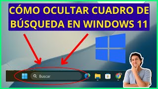 Cómo QUITAR barra de Búsqueda en Windows 11  Fácil Tutorial [upl. by Ymmak]