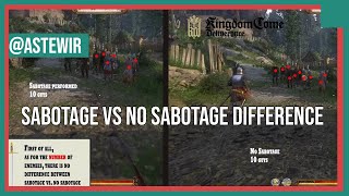 Kingdom Come Deliverance  Baptism of Fire Sabotage vs No Sabotage Difference HD [upl. by Auoh]