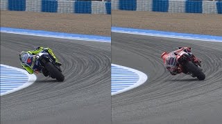 Rossi amp Marquez riding style analysis [upl. by Ayocat]