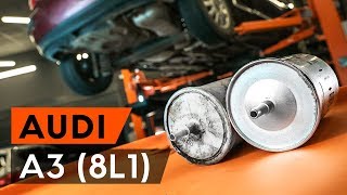 How to change fuel filter AUDI A3 1 TUTORIAL AUTODOC [upl. by Vinson]