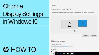 Change Display Settings in Windows 10  HP Computers  HP Support [upl. by Adelheid]