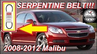 Serpentine Belt On 20082012 Chevy Malibu How To Install amp Replace 24L ECOTEC 4 Cylinder [upl. by Zacharia]