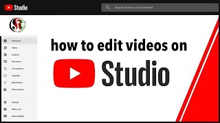 how to edit videos on youtube creator studio  Video Editor Youtube Studio [upl. by Amethist]