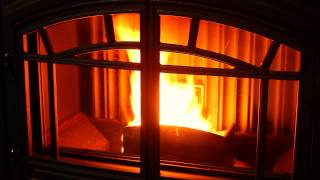 Enviro M55 Cast Iron Pellet Stove Burn Video [upl. by Ellak]