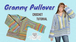 Crochet Granny Hexagon Pullover  TUTORIAL  DIY [upl. by Annoda]