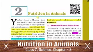 CLASS 7 SCIENCE CHAPTER 2 NCERT Nutrition in Animals [upl. by Nairdna833]