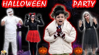 HALLOWEEN PARTY with family  Makeup and party ideas  Family Comedy  Aayu and Pihu Show [upl. by Lemmy]