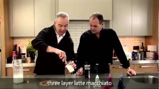 aerolatte  milk frother makes three layer caffè latte macchiato [upl. by Esiuole]