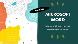 Microsoft Word Basics For Kids [upl. by Ji]