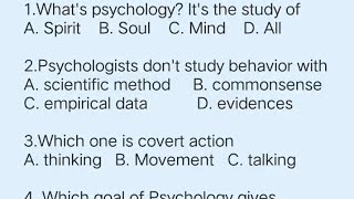 Freshman psychology chapter 1 questions [upl. by Suzi]