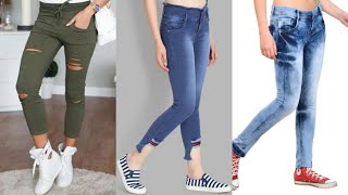 19 different types jeans designsstylish ripped jeans for girlsgirls amp ladies jeans 2020 [upl. by Metabel475]