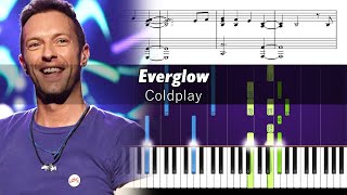 Coldplay  Everglow  Piano Tutorial  Sheets [upl. by Ayotyal]