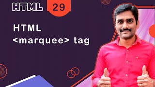 HTML marquee Tag  Scroll Text  HTML Tutorial 29 🚀 [upl. by Sammie923]