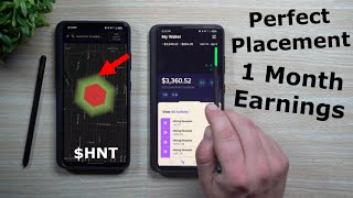 Helium HNT Perfect Miner Placement  How Much I Earned In 1 Month [upl. by Malim744]