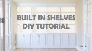 DIY Built In Shelves Tutorial  Base  Cabinets  Part I [upl. by Auqenahc]