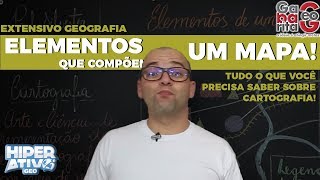 Geografia pro Enem  Cartografia Elementos de um Mapa [upl. by Porta379]