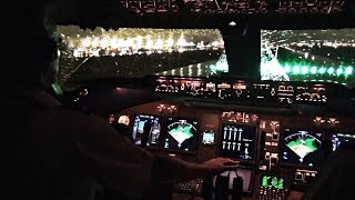 Boeing 747400 Miami Takeoff in Heavy Rain  Cockpit View [upl. by Renner538]