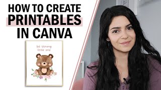 How to Create Printables in Canva to SELL ON ETSY [upl. by Leyameg]