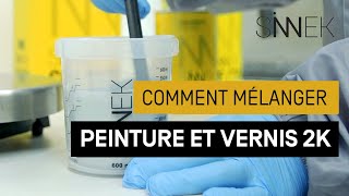 Comment Bien MÉLANGER LA PEINTURE ET VERNIS 2K [upl. by Yttel393]