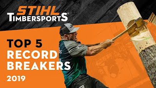 The Top5 STIHL TIMBERSPORTS® RecordBreaking Performances [upl. by Fidela]