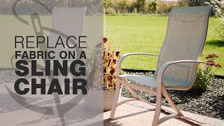 How to Replace Fabric on a Patio Sling Chair [upl. by Woodsum]