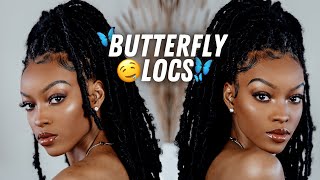 INDIVIDUAL CROCHET BUTTERFLY LOCS PREDISTRESSED NO WRAPPING feat Janet Collection  Slim Reshae [upl. by Alleahcim]