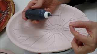 Ceramics II Glazing the Platters [upl. by Libna797]