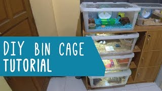 DIY Hamster Bin Cage Tutorial [upl. by Adrea]