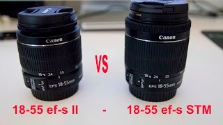 canon 1855mm 3556 II vs 1855 STM lens review [upl. by Eeluj678]