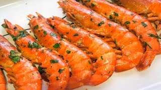 Langostinos o gambas a la plancha con ajo y perejil [upl. by Clough]