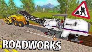 ROADWORKS IN FARMING SIMULATOR 17  SAND amp GRAVEL [upl. by Goebel19]