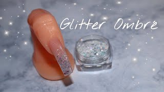 EASY GLITTER OMBRE  ACRYLIC NAILS [upl. by Ayram]