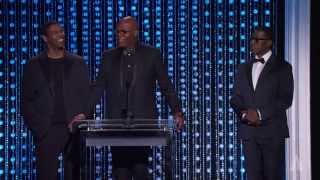 Samuel L Jackson Denzel Washington and Wesley Snipes honor Spike Lee  2015 Governors Awards [upl. by Nuawtna]