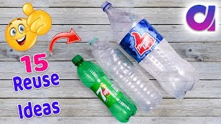 15 most amazing way to reuse plastic bottle  Best out of waste  Artkala 519 [upl. by Shaer]