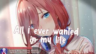 Nightcore  All I Ever Wanted  Lyrics [upl. by Aieken]