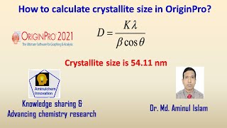 How to calculate crystallite size from XRD data in Origin [upl. by Benita]