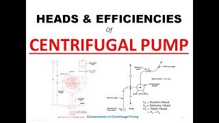 Heads and Efficiencies of Centrifugal Pump  Centrifugal pump  Fluid Mechanics [upl. by Eilesor]