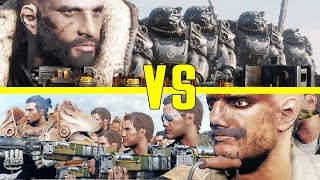 BoS Army VS Gunner Army  Elder Maxson attacks Gunner HQ  Fallout 4 NPC War [upl. by Jeavons821]