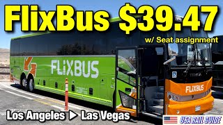 USA Bus  FlixBus from LA to Vegas 5hour trip [upl. by Aner451]