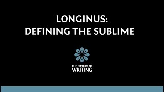 Longinus and the Problem of Defining the Sublime [upl. by Llerrehc954]