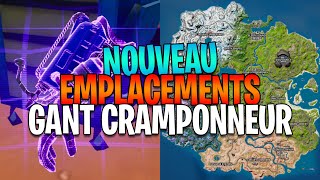 TOUS LES EMPLACEMENTS DES NOUVEAUX GANTS CRAMPONNEUR amp GAMEPLAY FORTNITE 3 SAISON 3 [upl. by Oiluig142]