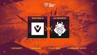 Sentinels vs G2 Esports  VCT Americas Kickoff  PlayIn Stage  Map 2 [upl. by Hebe]