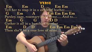 Scarborough Fair Traditional Strum Guitar Cover Lesson in Em with ChordsLyrics [upl. by Hsirap233]