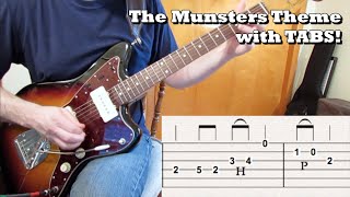 Guitar solo The Munsters theme with TABS [upl. by Annairol]