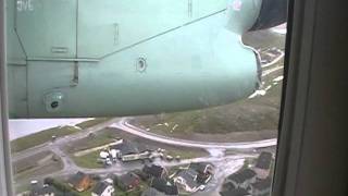 Wideroe turbulent landing in Hammerfest Norway [upl. by Nnoryt]