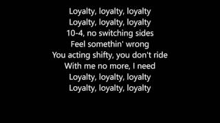 Kendrick Lamar  Loyalty Feat Rihanna Lyrics [upl. by Arikahc]