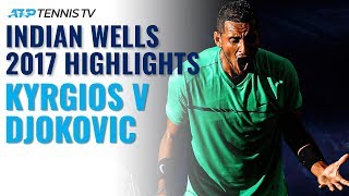 Extended Highlights When Kyrgios Shocked Djokovic  Indian Wells 2017 [upl. by Iveel794]