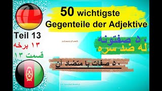 50 wichtigste Gegenteile der Adjektive Deutsch lernen Pashto and Dari learning german adjektive [upl. by Perri]