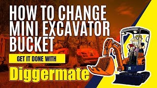 How to Change a Mini Excavator Bucket [upl. by Hinkel]